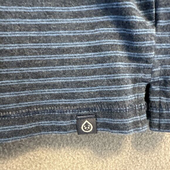 Tasc Coastal Collection Striped Polo Shirt Bamboo Mens Size M Blue Golf Stretch - Picture 4 of 8